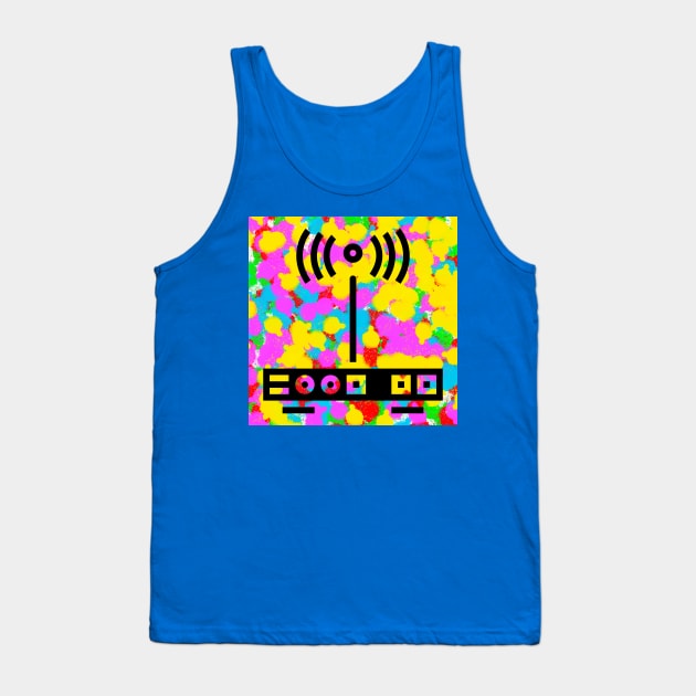 WiFi Router Tie Dye Tank Top by IBMClothing